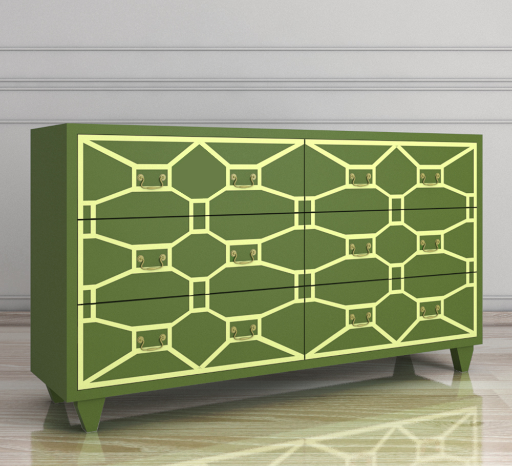 Шоколадный комод «Emerald» 6 ящиков